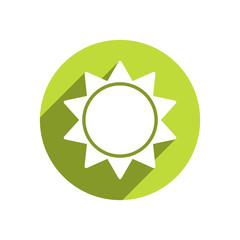 Sun Icon in flat style. Summer symbol illustration. Brightness sign. Light symbol. Contrast setting illustration