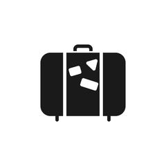 Suitcase icon in trendy flat style. Luggage icon. Travel baggage. Business case icon. Office case.