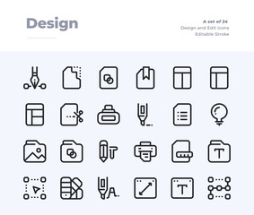 Art and Design Line Icons. Material design pixel perfect icon. Editable Stroke. 32x32 Pixel Perfect icon