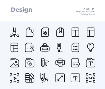 Art and Design Line Icons. Material design pixel perfect icon. Editable Stroke. 32x32 Pixel Perfect icon