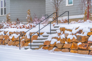 Stairs leading to the yard of a home in Daybreak