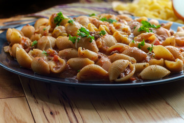 Cheesy Beef Shell Pasta