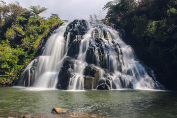Fototapeta na wymiar Waterfall in forest, Coromandel, north island, New Zealand