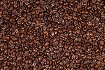 A coffee beans background texture.