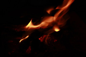 Background with fire and flames.