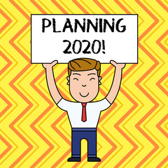 Handwriting text Planning 2020. Conceptual photo process of making plans for something next year
