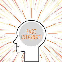 Conceptual hand writing showing Fast Internet. Concept meaning term used for Internet service that is faster than the average