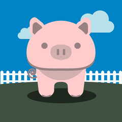 illustration of a pig
