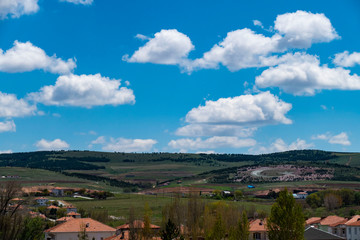 flag of the great turkish republic state, built on a hill