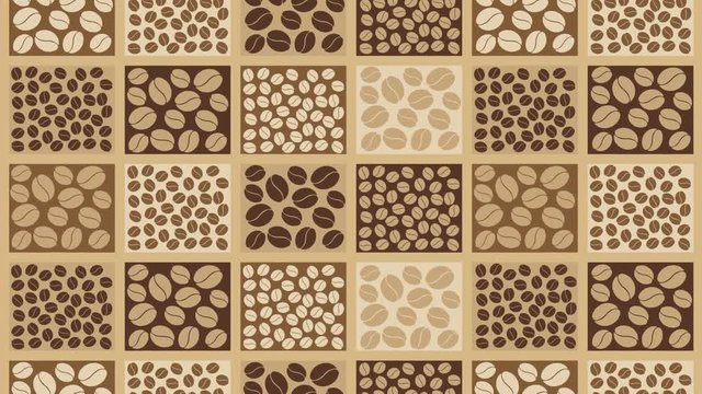 Coffee background pattern with coffee beans