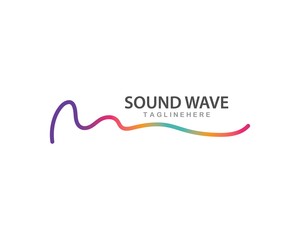 sound wave music logo vector