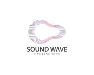 sound wave music logo vector