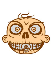 kopf baby monster gesicht gruselig böse horro halloween hässlich lustig kind klein schwanger eltern sohn tochter clipart comic cartoon design cool