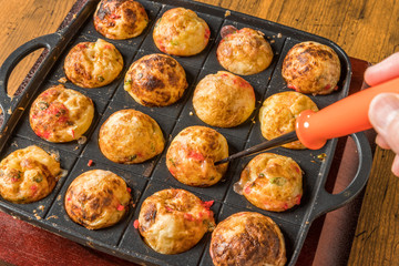 たこ焼き　octopus dough balls Takoyaki japanese food