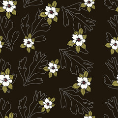 Beautiful seamless floral pattern background. 