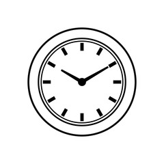 Icon of uncolored analog clock