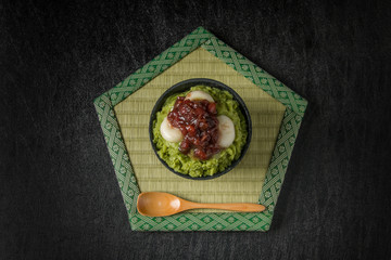 抹茶のかき氷 powder green tea  (Matcha) Shaved Ice