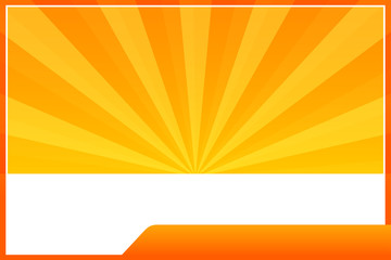 Obraz premium orange banner web template frame lights sun beam shine gradient background, banner orange blank and copy space for advertising banner promotion sale discount on media social online marketing products