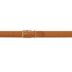 Brown belt or waistband realistic vector illustration isolated on background.