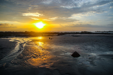 Couché de soleil sur la plage de Santa Teresa au Costa Rica