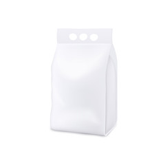 Laundry detergent stand up pouch package realistic mockup isolated on white background.