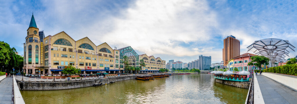 panorama of Clarke Quay, Singapore at the day time