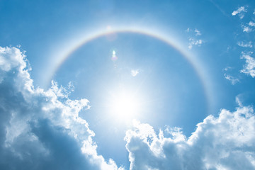 22 degree halo in the sky in Karatsu,Japan