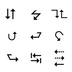 Arrow icon symbol set vector