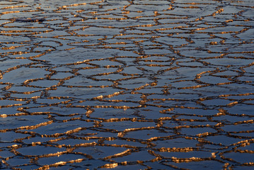 Beautiful sea ice, in the winter sea