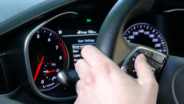 Additional big screen with car control instruments