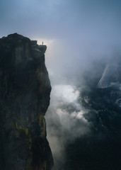 Standing on a cliff