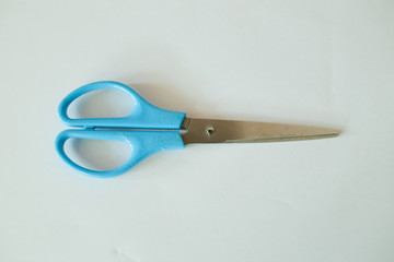 scissor isolated on white background, top view