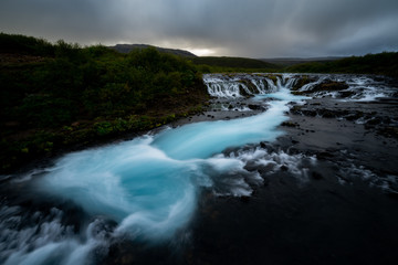 Iceland Bruarfoss Waterfall