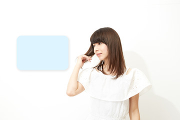Fototapeta premium 女性 メッセージ