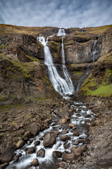 waterfall in the mountains