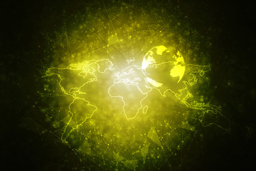 2d illustration world map abstract background