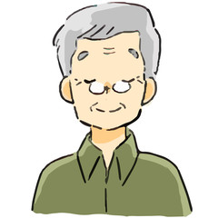 Obraz premium 表情 おじいさん 笑顔