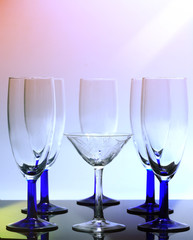 glasses on white background