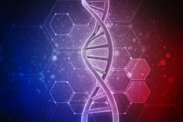 3d render of dna structure, abstract background