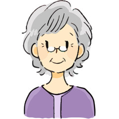 表情　おばあさん　笑顔