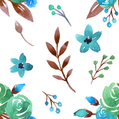 Seamless pattern with flowers 