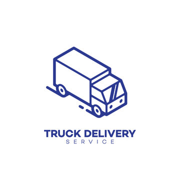 Truck delivery service logo