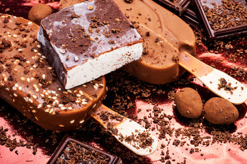 Chocolate ice lolly