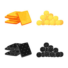 Vector illustration of Oktoberfest and bar symbol. Set of Oktoberfest and cooking stock symbol for web.