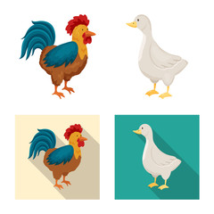 Vector design of breeding and kitchen  icon. Collection of breeding and organic  stock vector illustration.