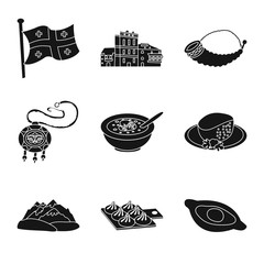 Vector illustration of heritage and originality sign. Collection of heritage and traditions stock vector illustration.