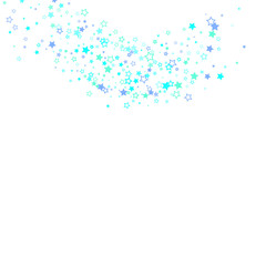 Blue, cyan, turquoise glitter stars confetti