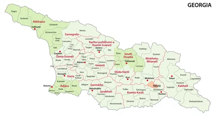 Fotobehang administrative and political vector map of Georgia © lesniewski