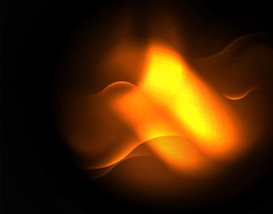 Shiny neon geometric waves template