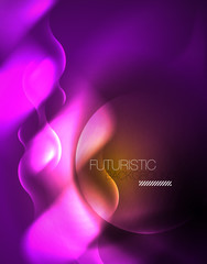 Shiny neon geometric waves template